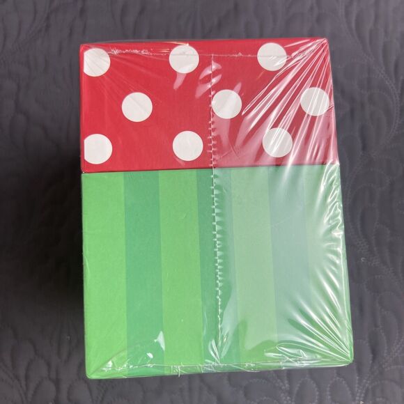Lot Of 2 NEW Christmas Holiday Decor, Set of Tealights & Holiday Recipe Card Box - Picture 7 of 10